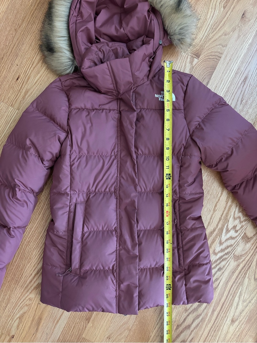 The North Face Gotham Hooded Down Jacket in Wild Ginger Mauve Size S - Picture 15 of 16